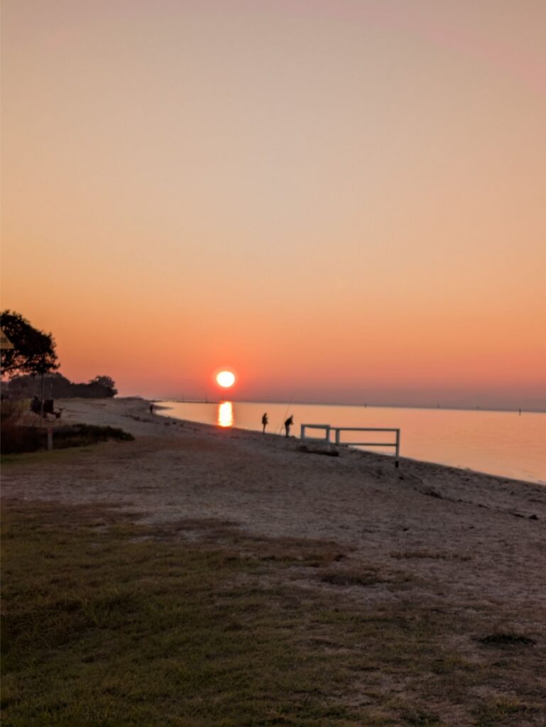Sunset over the bay
